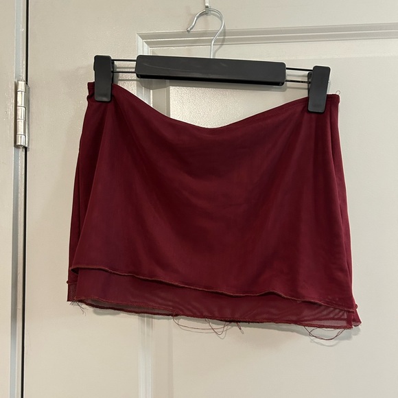 Edikted Dresses & Skirts - Edikted Deep Red Mini Skirt